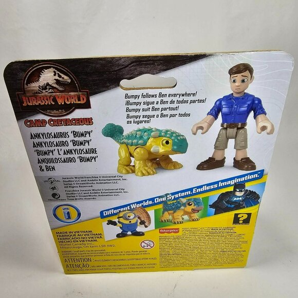Imaginext Jurassic World Camp Cretaceous Bumpy & Ben Action Figures NEW 2021 - Picture 4 of 5
